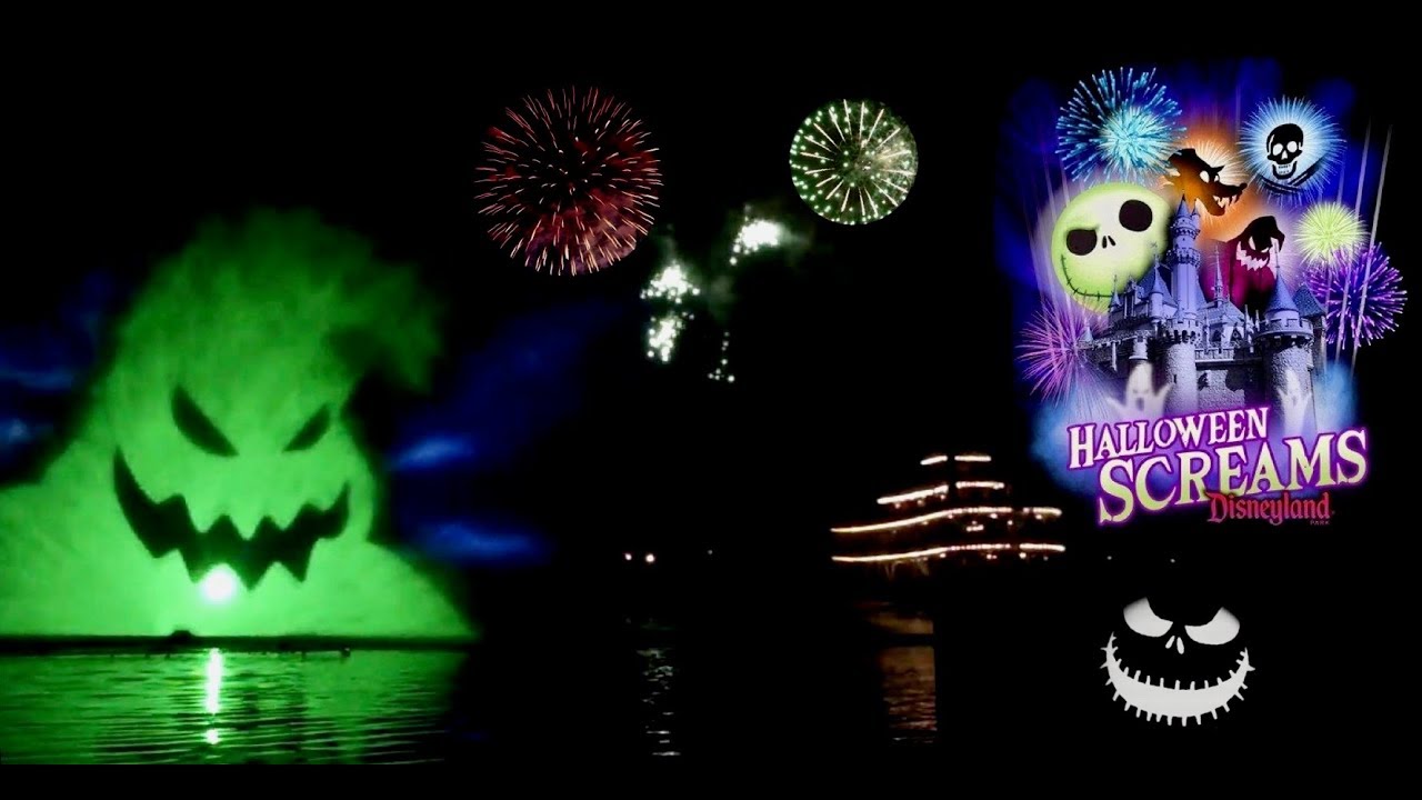 Halloween Screams Firework Projection Show Over Rivers Of America!