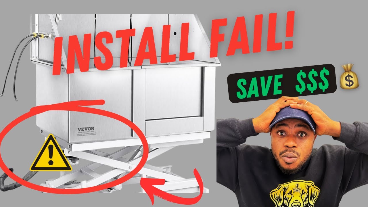 How to Install a VEVOR 50” Dog Grooming Tub (Avoid This Costly Mistake!)