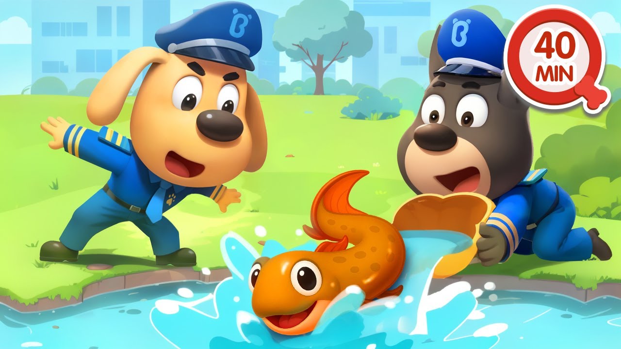 Increíble Pez Amigo 🐟 40MIN de Dibujos Animados 🔍Sheriff Labrador en Español