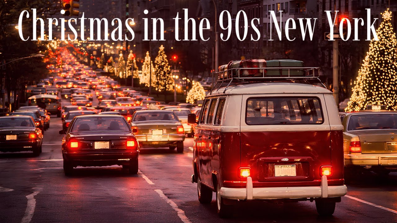90's Old Christmas Playlist Vintage in New York Street | Frank Sinatra, Wham!, Freddy Cole, Crosby