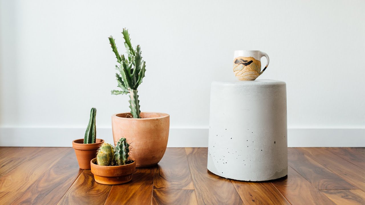 Simple DIY Concrete Side Table | Easy How to Make