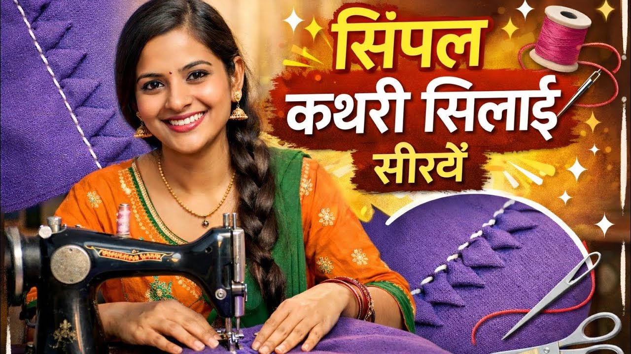 पुराने साडी से सिम्पल कथरी वो भी सिलाई मसीन में सिले #cutingandstitching 