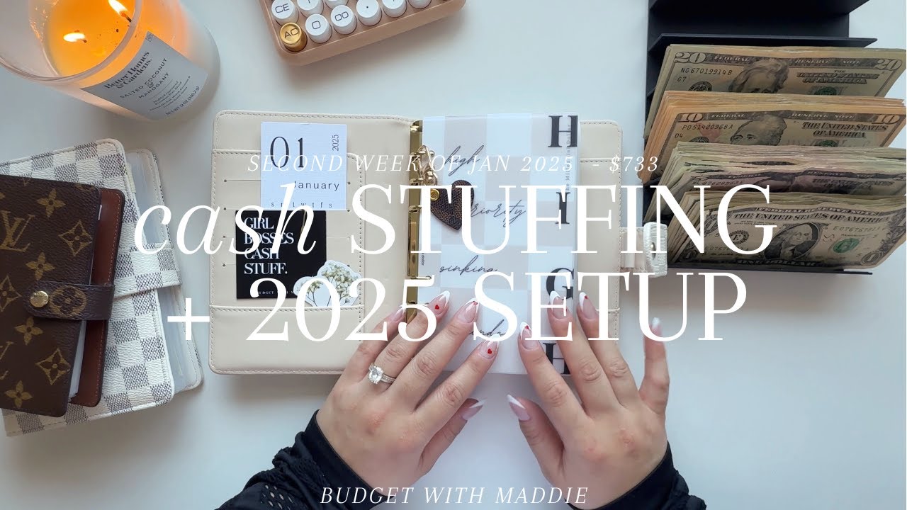 2025 BINDER SETUP + CASH STUFFING | $733 | JAN 2025 WEEK 2 | WEEKLY CASH ENVELOPE STUFFING