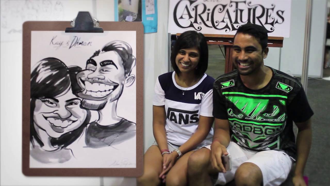 Alan Simpson Event Caricatures - Wedding Expo 2016