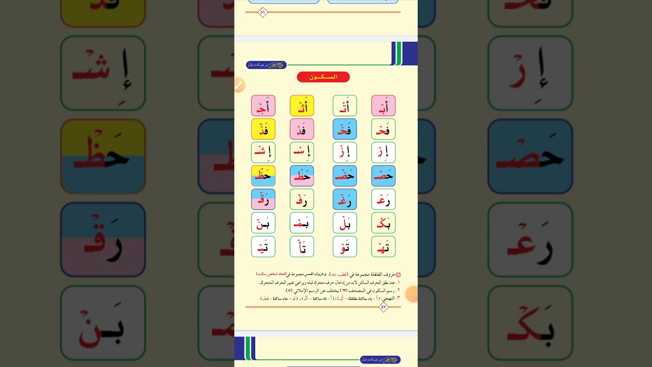 السكون شرح كتاب فتح الرحمن في تعليم كلمات القرآن