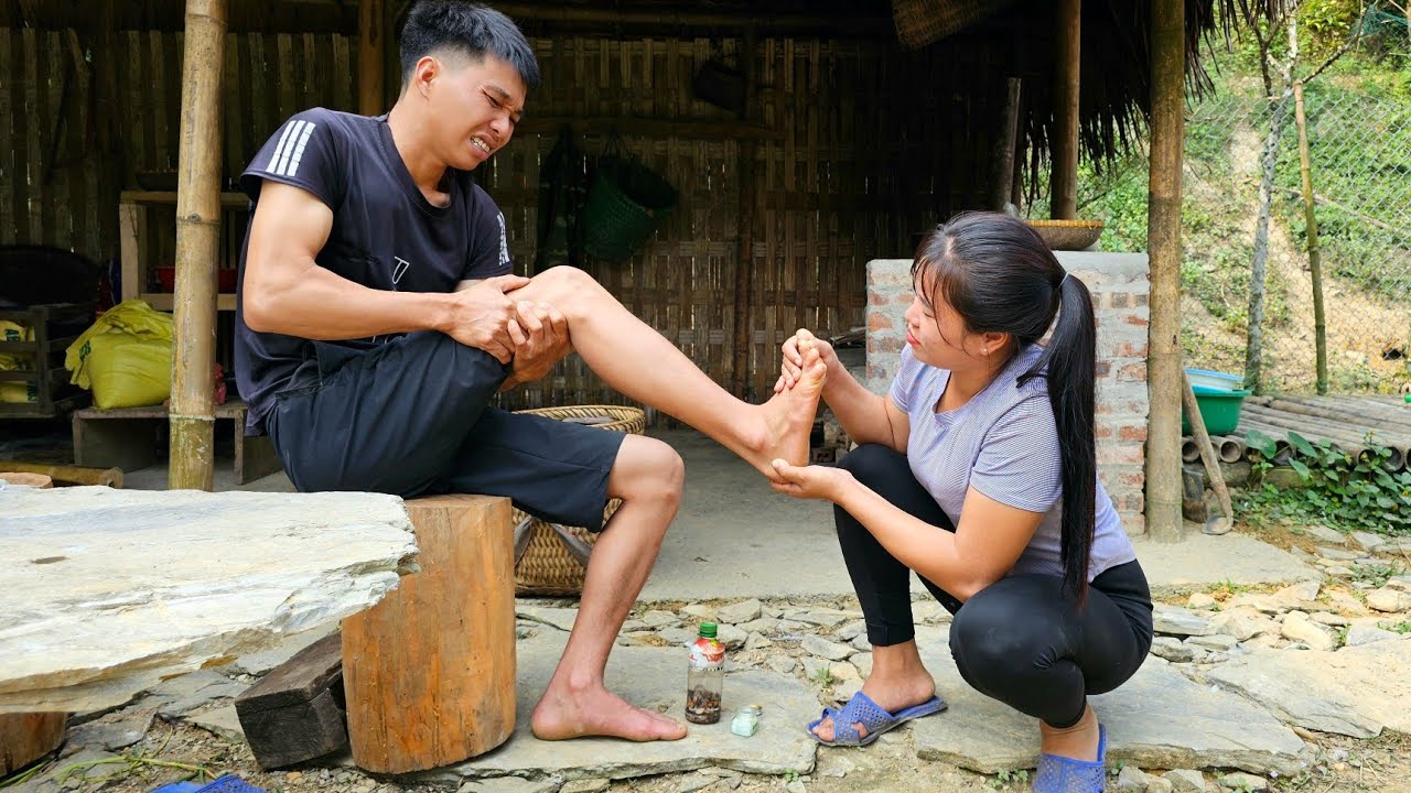 Dan's leg is not good because he slipped. Linh picks grapefruit to sell, Find a cure for Dan