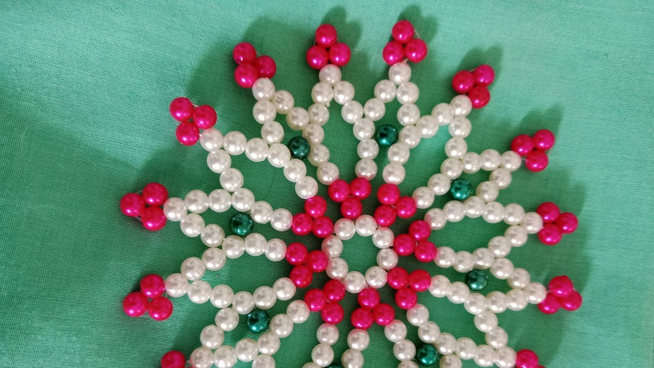 Pearl beaded flower