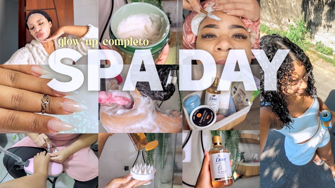 Spa day glow up🛁💅🏽🌷| cílios, unha, brow lamination , banho premium | #glowup 