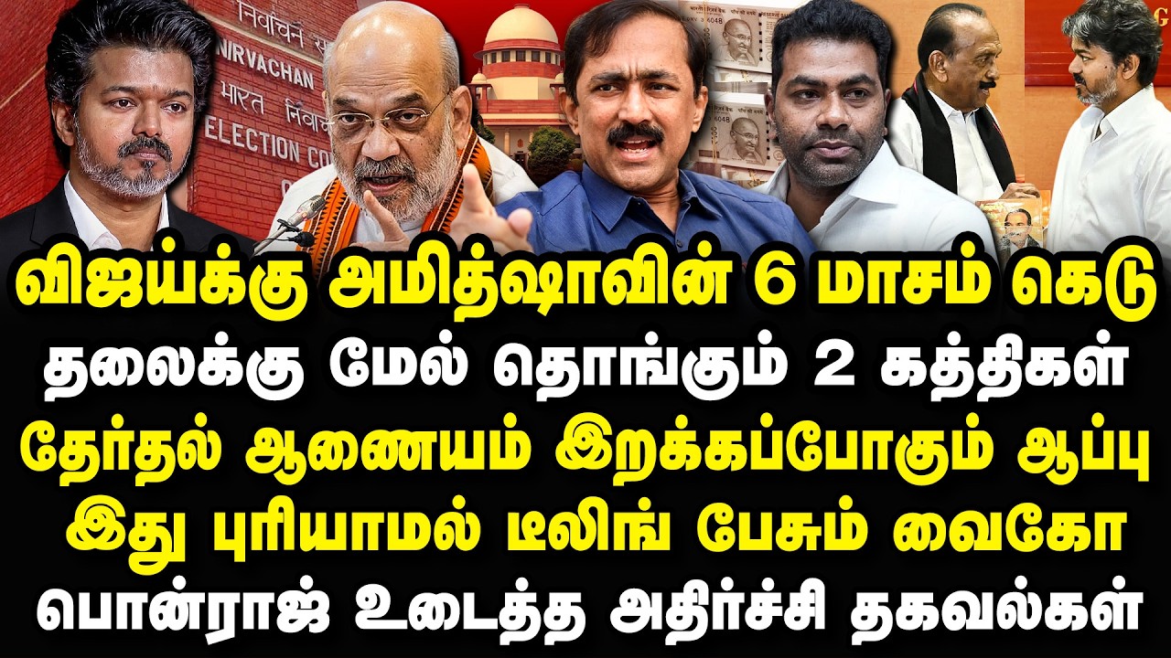 விஜய்க்கு அமித்ஷா 6 மாசம் கெடு? தேர்தல் ஆணையத்தில் தீவிரவேலை? Ponraj Interview #cmvijay #amitshah