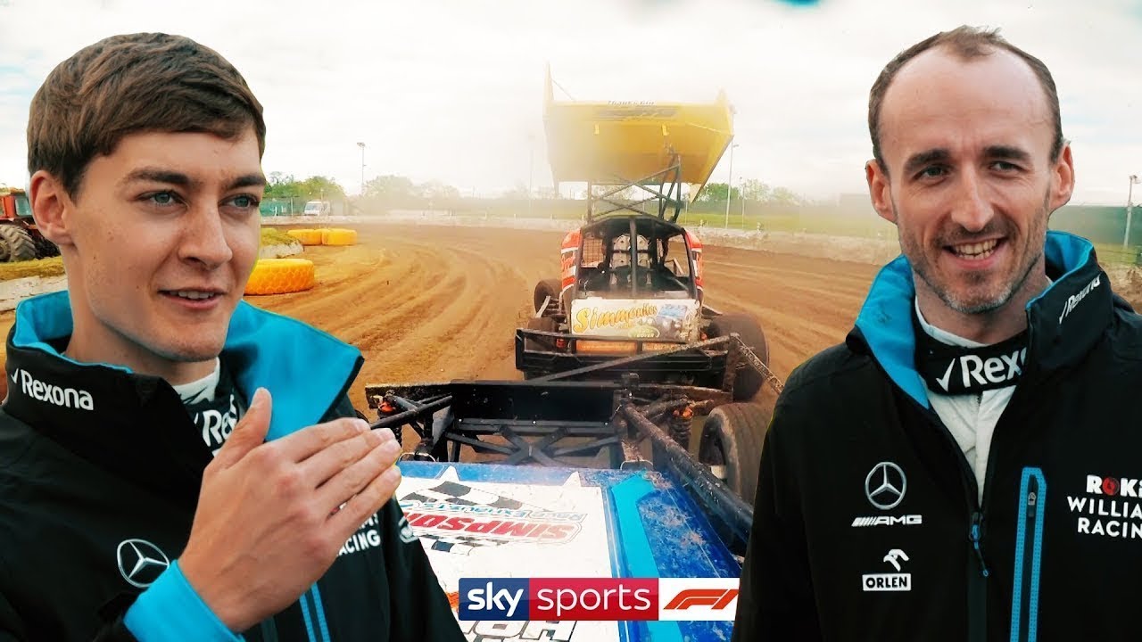 George Russell and Robert Kubica go stock car racing!