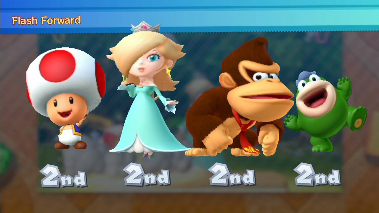 Mario Party 10 Whimsical Waters - Toad vs Donkey Kong vs Rosalina vs Spike