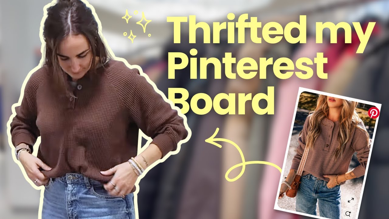 thrifting my Pinterest board + I found the perfect fabrics for my next sewing projects 🧵