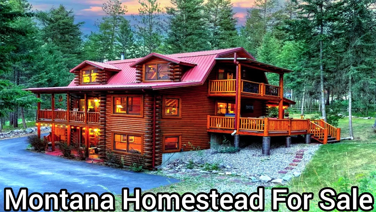 Montana Log Cabins For Sale | Mountain Homestead | 5.5 acres | Montana Land For Sale