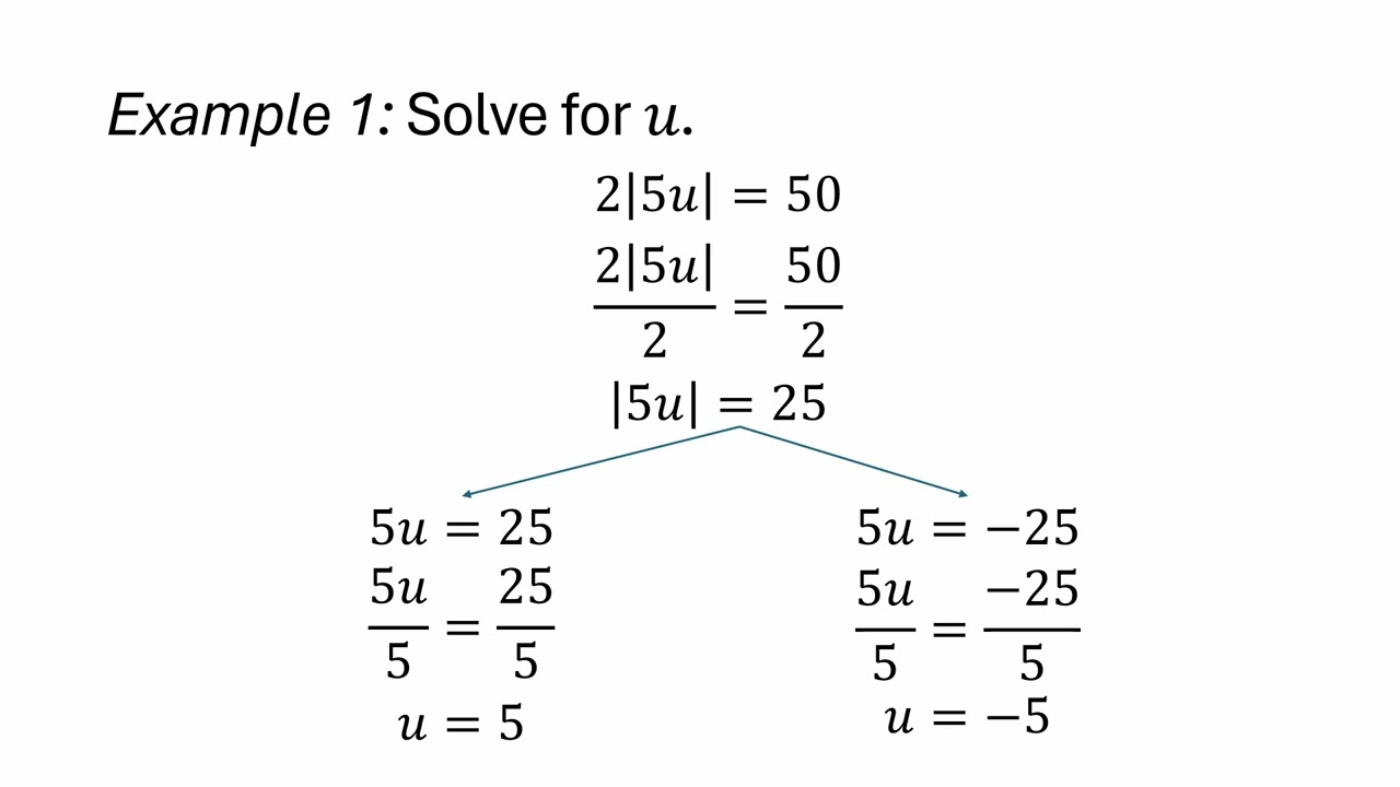 Solving an absolute value equation: Problem type 3