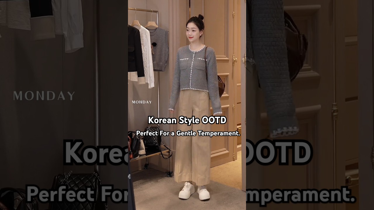 Korean Style OOTD Perfect For a Gentle Temperament. #ootd #outfit #style #korean