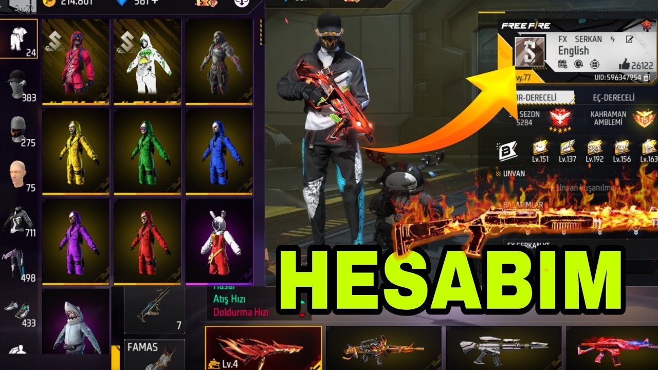 5 YILLIK HESABIM DÜNDEN BUGÜNE NELER DEĞİŞTİ HESAP TANITIMI Free Fire