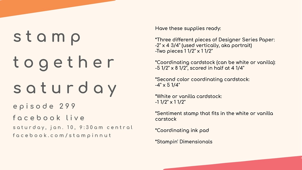 Stamp Together Saturday Episode 299: 1/10/26