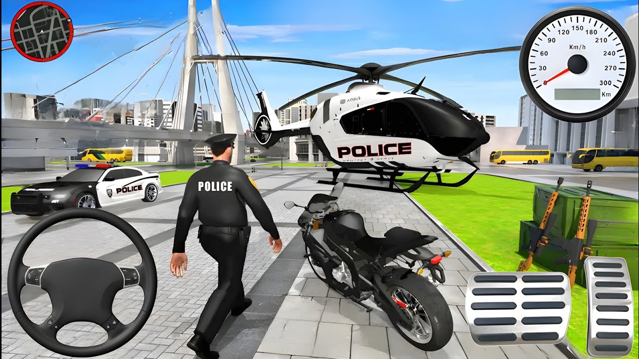 🚓 Police Car Chase Simulator 3D – Real City Cop Pursuit Gameplay (Android)