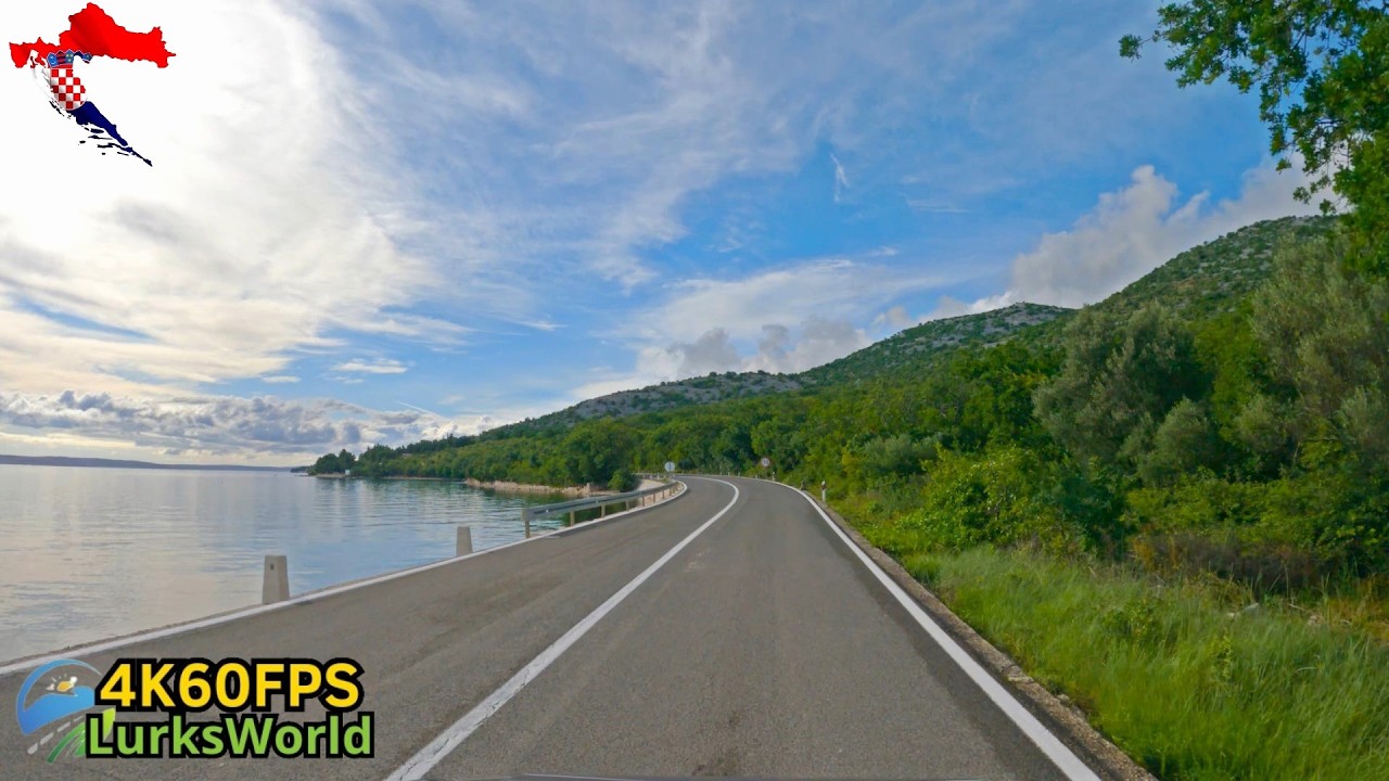 Scenic Drive in Croatia - Rovanjska to Karlobag - 4K60