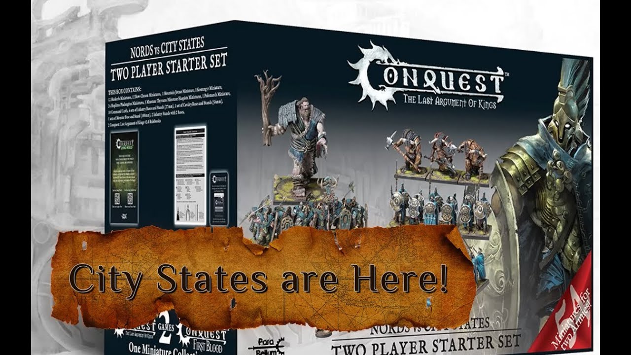 Conquest Last Argument of Kings New 2 Player Starter Set - Nords VS City States
