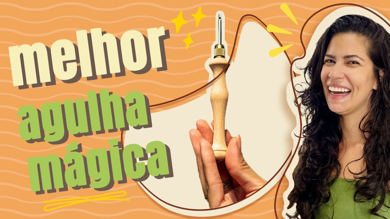 MELHOR Agulha M&aacute;gica para INICIANTE no bordado russo / punch needle