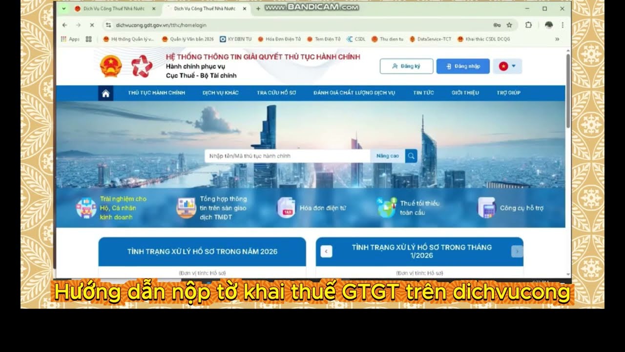 Hướng dẫn nộp tờ khai thuế GTGT trên dịch vụ công, mới nhất 2026