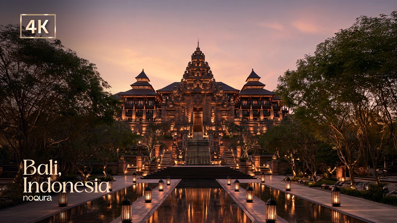 Bali Luxury Resort Ambience 🌺 Relaxing Balinese Music & Ocean Sunset