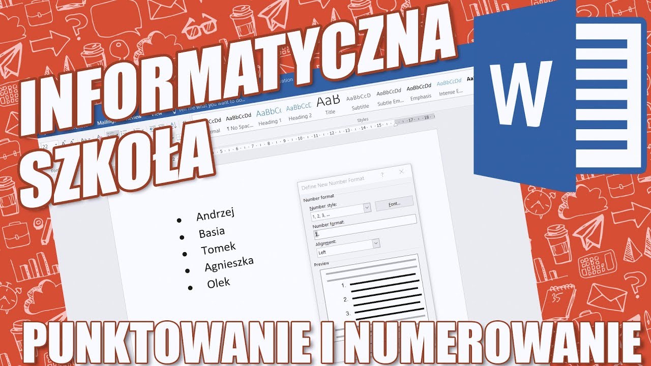 Word Lekcja 1 Punktowanie i numerowanie