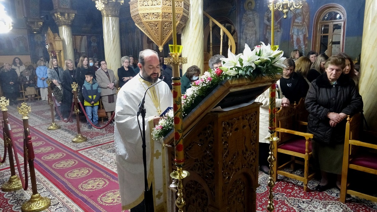 Γ. Χαιρετισμοί προς την Κυρία Θεοτόκο στον Ιερό Ναό Κοιμήσεως Θεοτόκου Φαρσάλων Παρασκευή 13 Μαρτίου