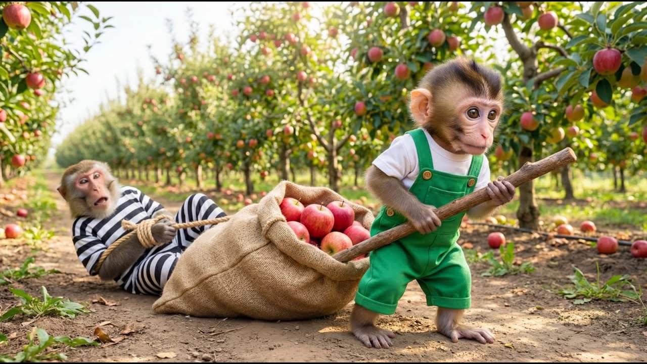 🔥🐒 Monkey NaNa Uncovers Apple Thief! Wild Farm Chase, Chaos, & Epic Showdown! 🍎🚨💥"