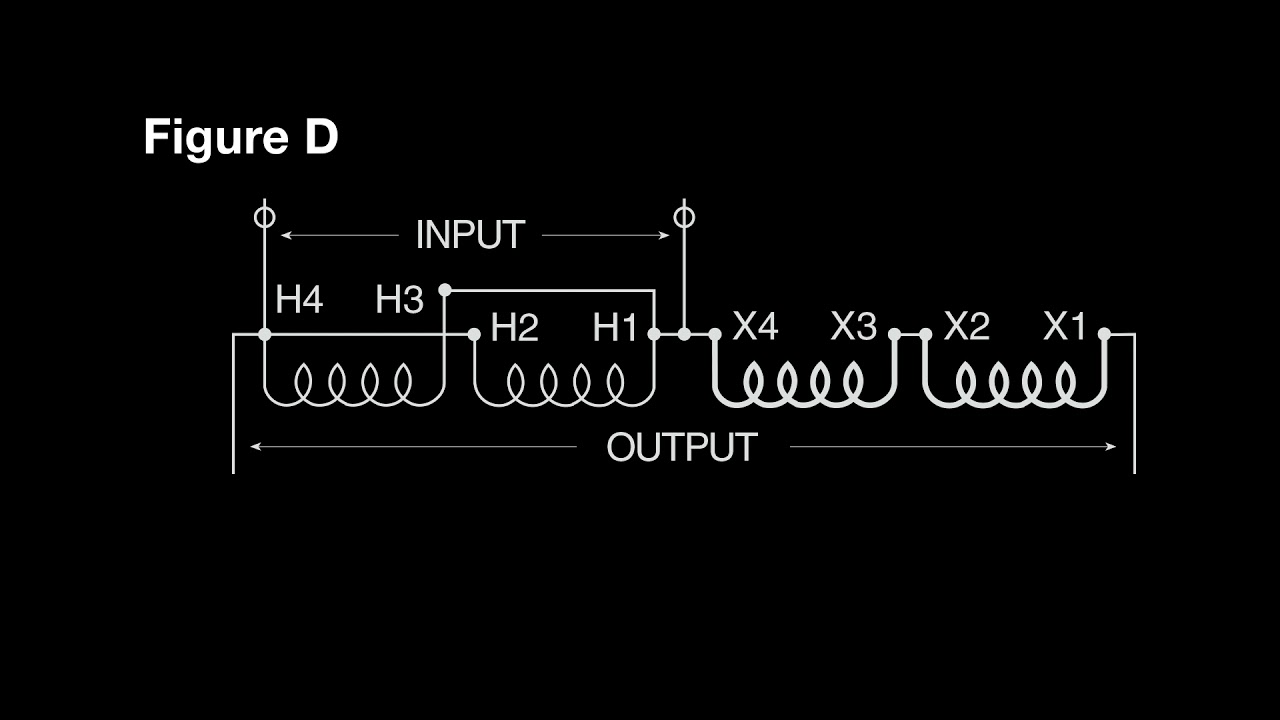 Hubbell-Acme Electric Single Phase Buck Boost Wiring Demo- Catalog Figure D