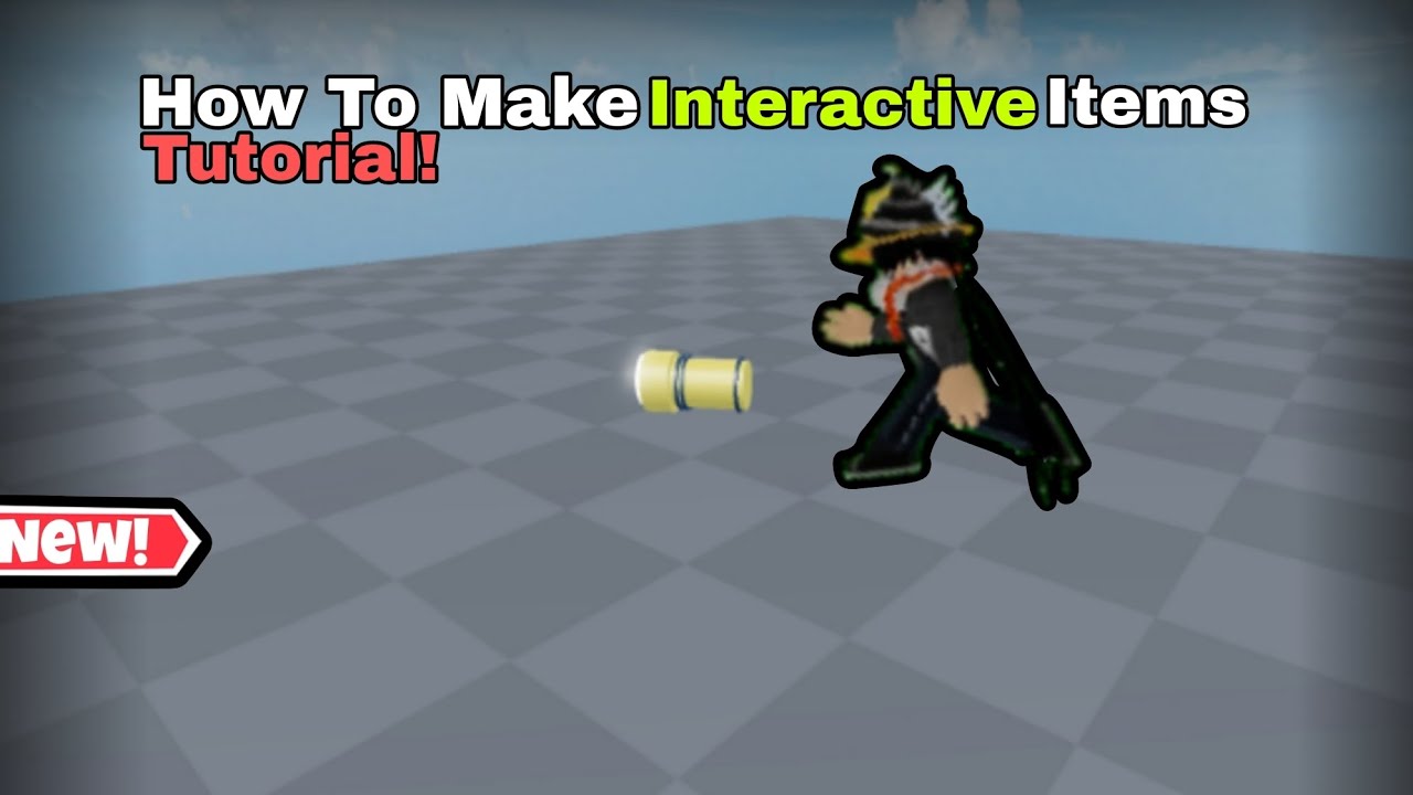 How To Make Interactive Items In Obby Creator || Tutorial || Bacozy