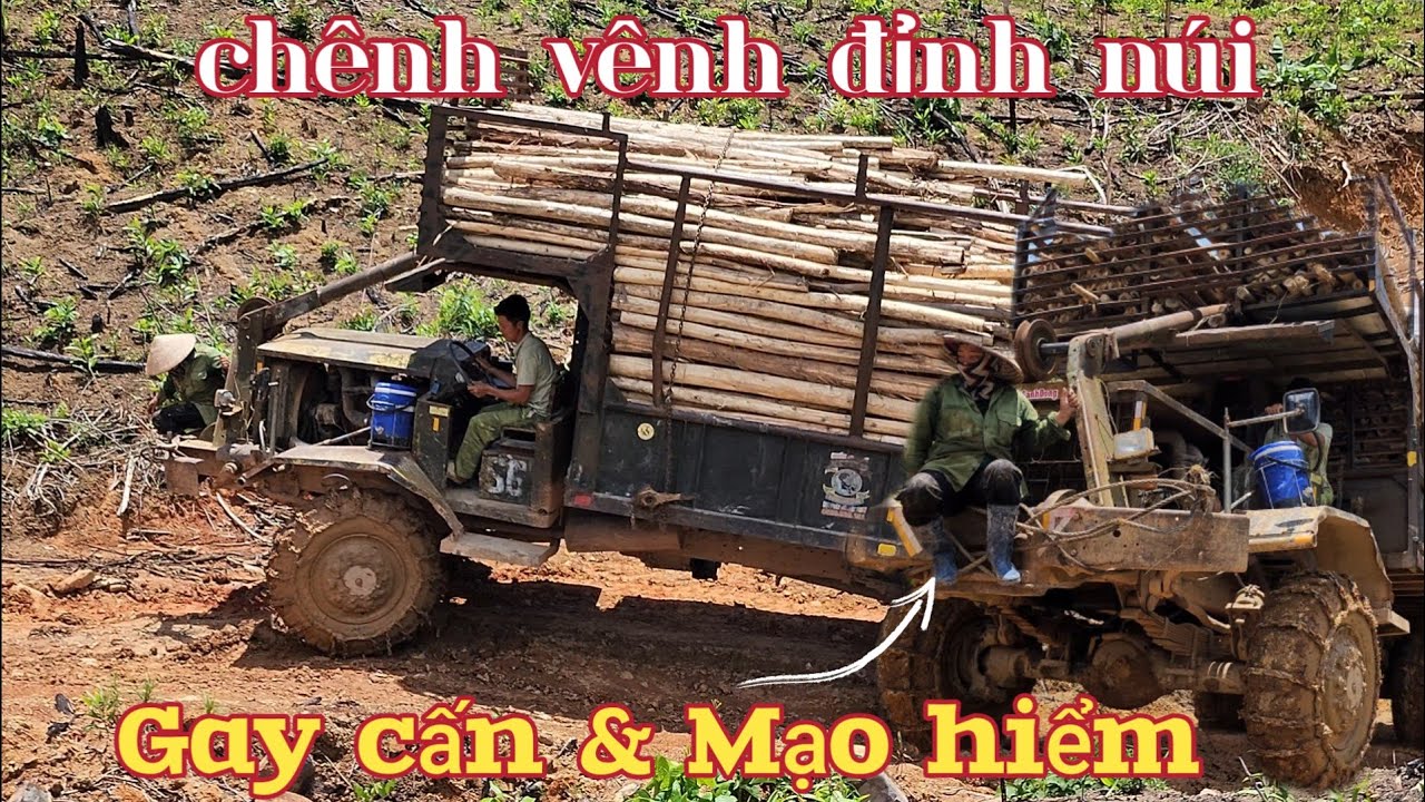 TÀI XẾ MẠO HIỂM VỚI CHIẾC XE ĐỘ CHỞ HÀNG CHÊNH VÊNH TRÊN NÚI VÀ CÁI KẾT