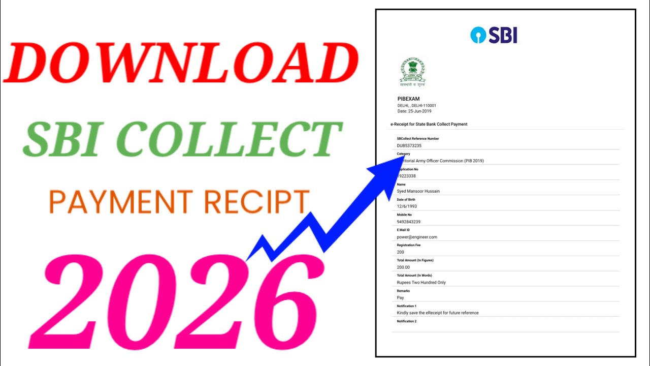 How to get SBI collect payment receipt | How to download SBI collect payment receipt
