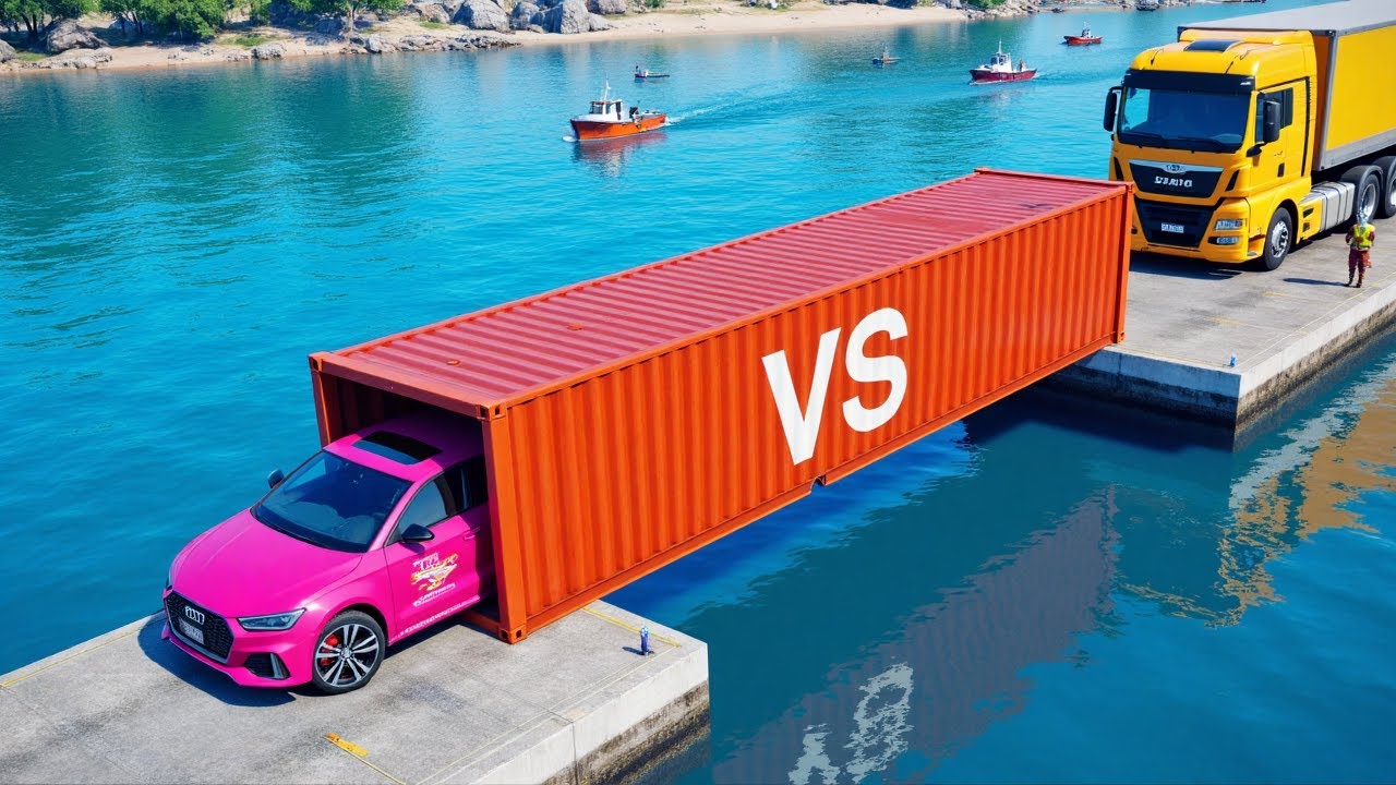 Cars vs OPPOSED Container COLLAPSE BRIDGE Challenge - BeamNG.drive Fails & Crashes 2025!