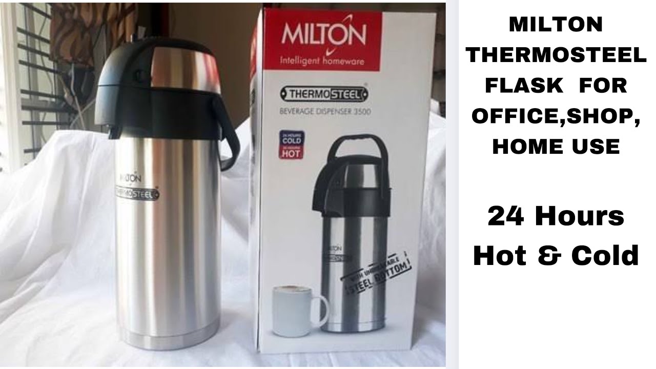 Milton Thermosteel Beverage Dispenser Hot & Cold Flask For Tea,coffee,Water etc