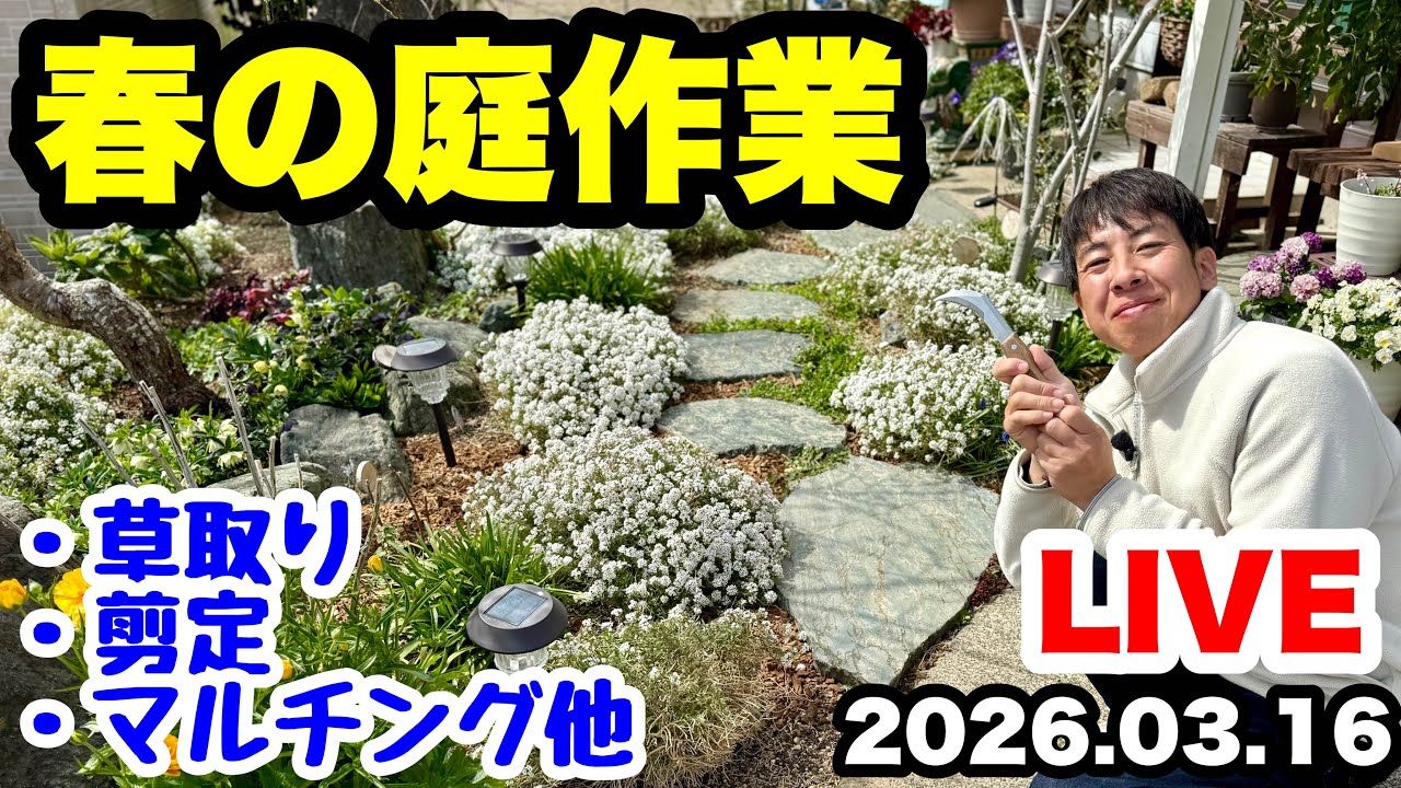 ◆春の草取りLIVE的な…庭作業好き必見、絶対見てね！