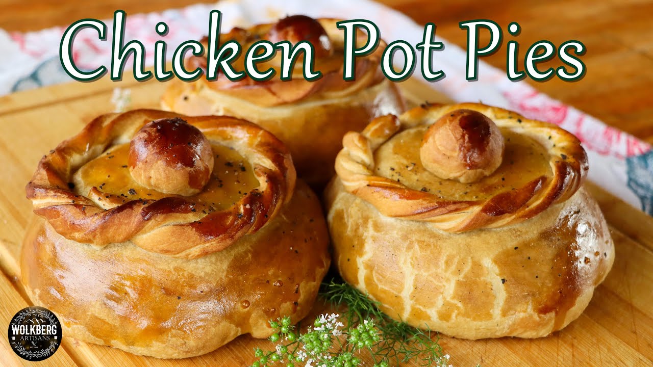 How to make Chicken & mushroom POT Pies | Open fire cooking | Rustic farm life cooking | Homemade