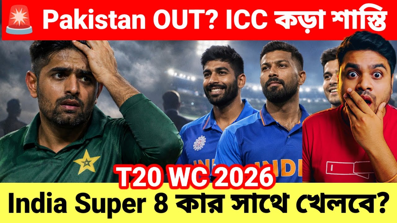 🚨 Pakistan OUT? ICC কড়া শাস্তি | India Super 8 কার সাথে খেলবে?
