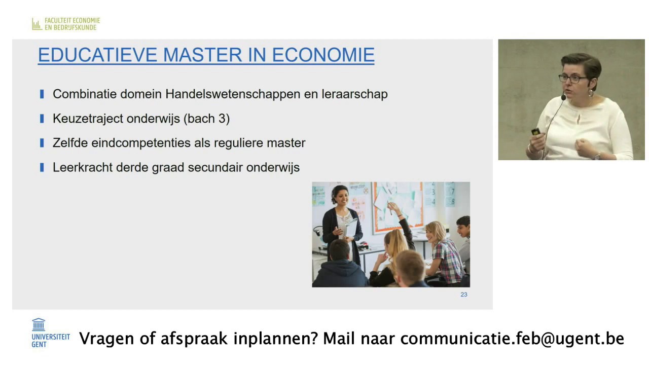 Presentatie bachelor Handelswetenschappen