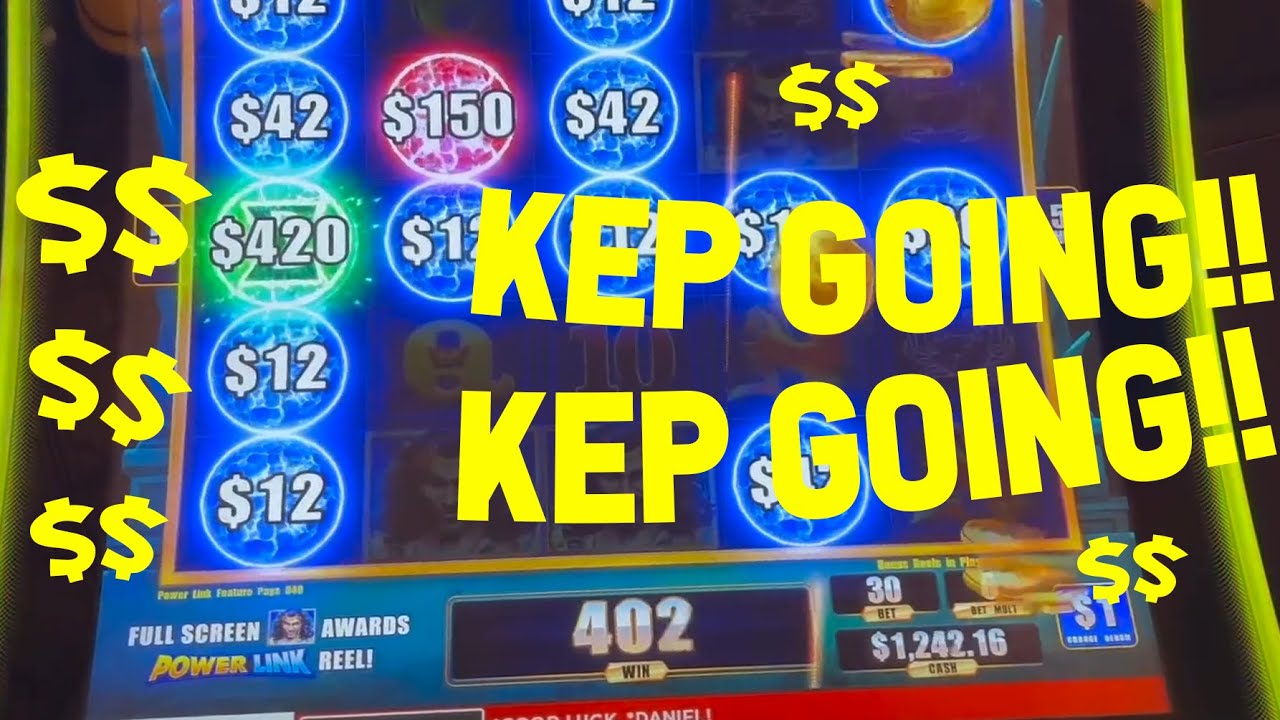 THE COMEBACK GOD!! with VegasLowRoller on Neptune Power Link Slot Machine!!