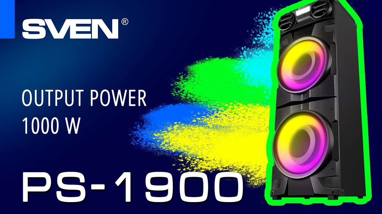 SVEN PS-1900 is a portable speaker with two microphone inputs.