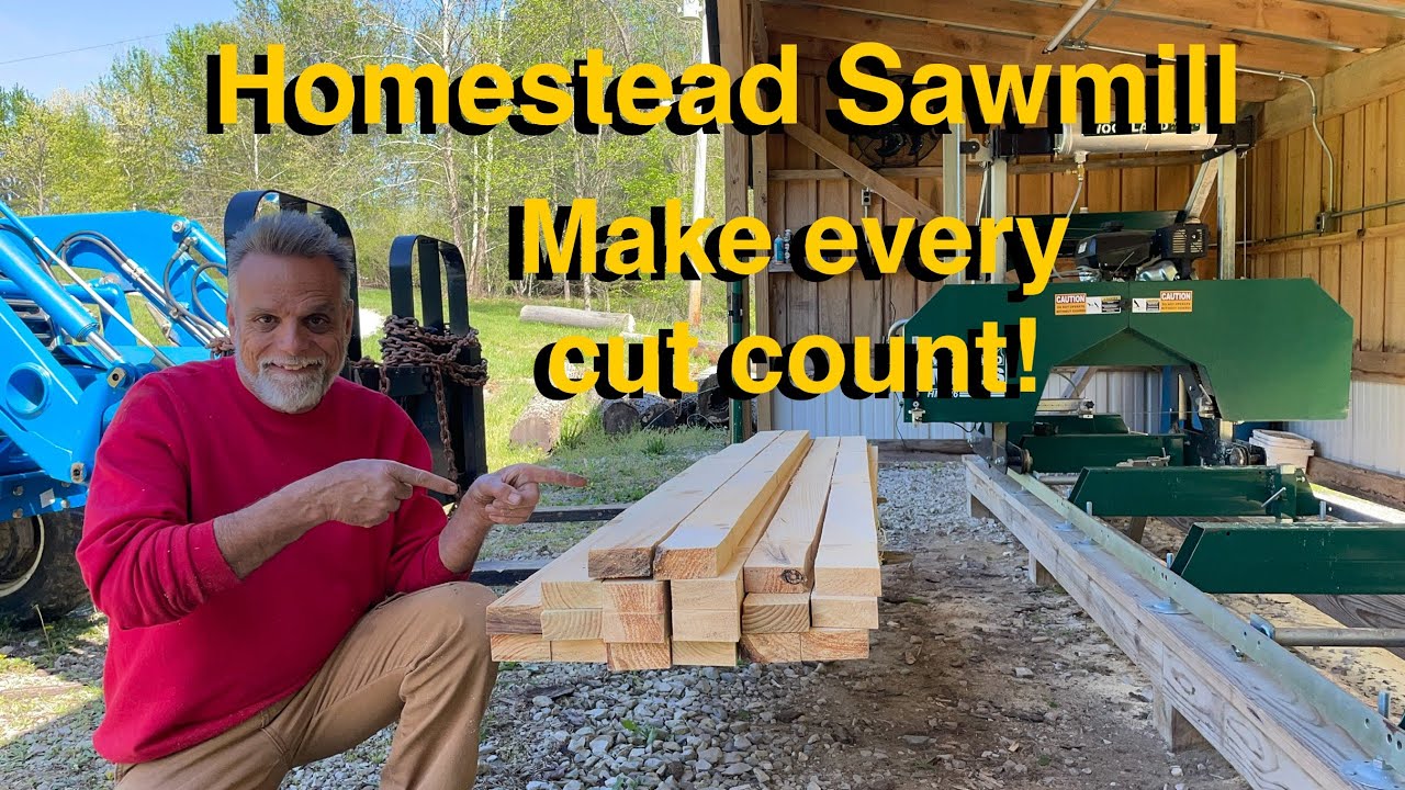 Homestead manual sawmill basics..how to mill accurate lumber from your own trees!
