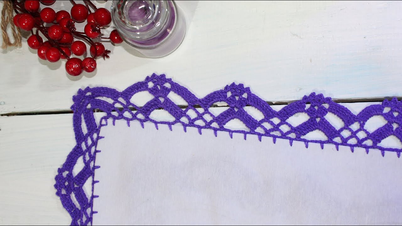 Puntilla para servilleta tejida a crochet | 2
