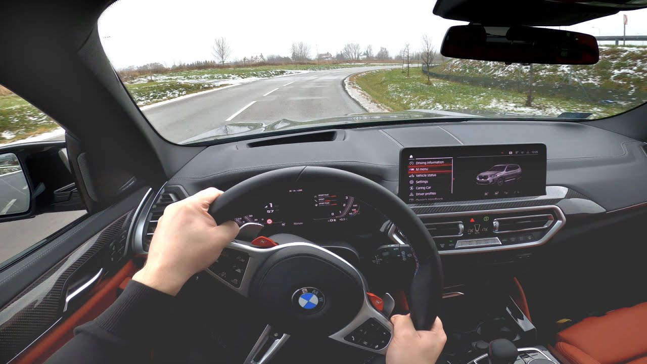 BMW X3 M 2022 Competition POV test drive | Engine Exhaust Sound | ASMR interior quality 4K | BMW X3M