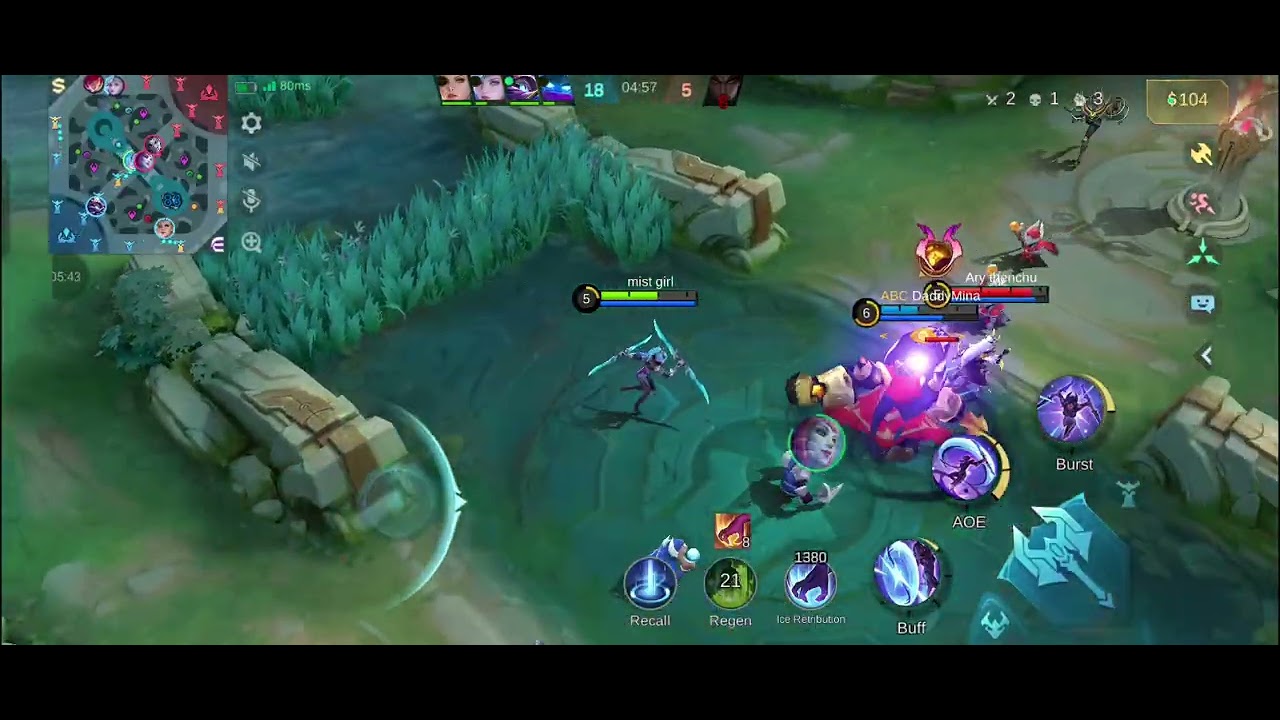 Moba legends 5 VS 5 😅😅#mistgirl #game 