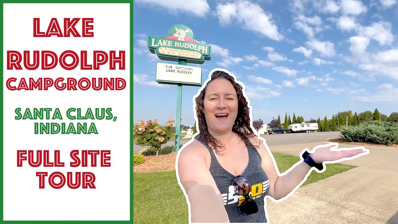 Путешествия по Индиана-Sun Outdoors Lake Rudolph Campground Санта-Клаус, Индиана-Полный тур на Хэ...