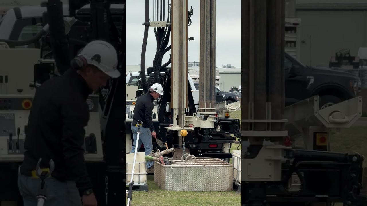 Drilling with the DM-250. 💧  Drillmax, Salina, Kansas, 2024 Expo