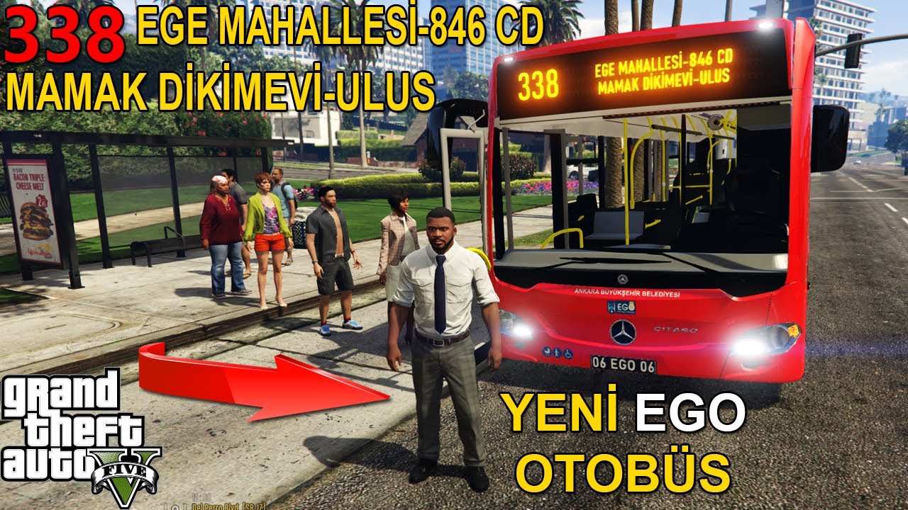 ANKARA 338 HATTINDA ŞÖFÖR OLDUK-GTA 5 OTOBÜS MODU #10