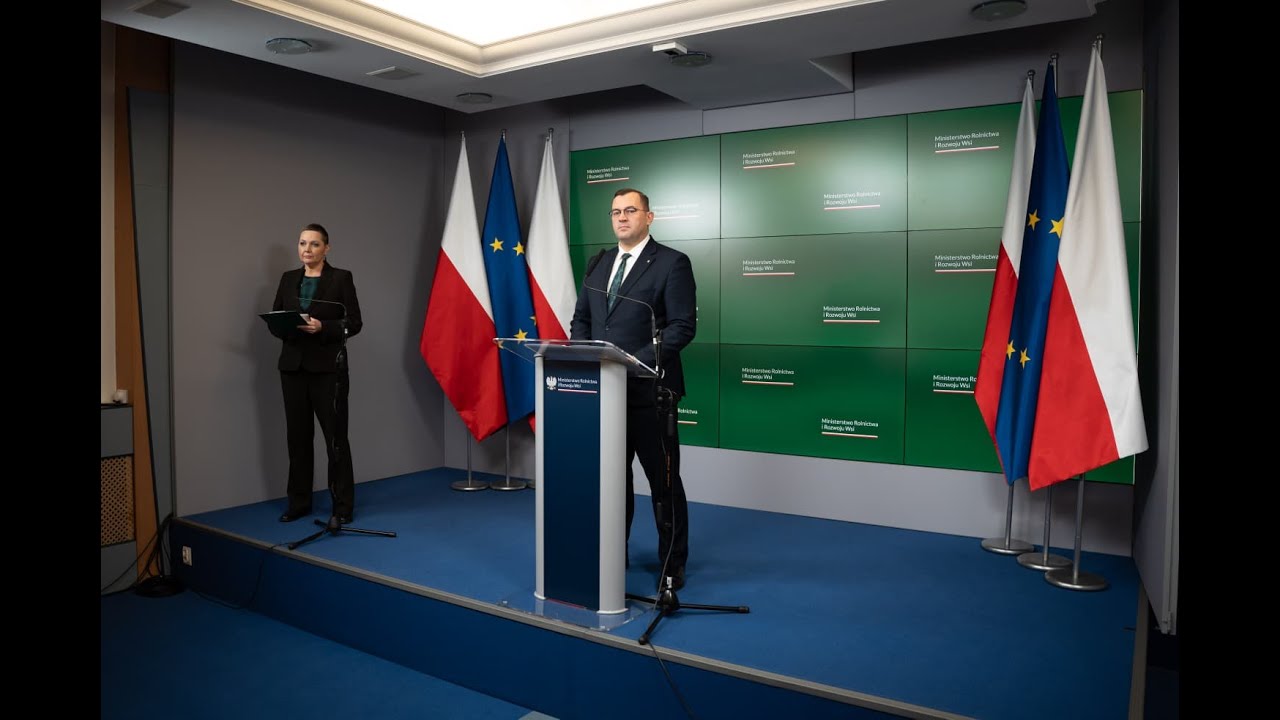 Konferencja prasowa ministra Stefana Krajewskiego nt. aktualnej sytuacji w rolnictwie